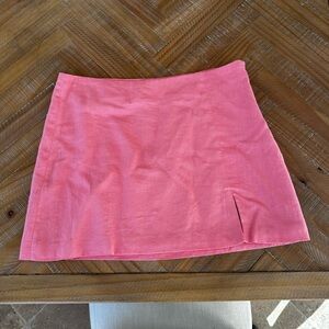 Steve Madden Coral Pink Mini Skirt with Side Slit